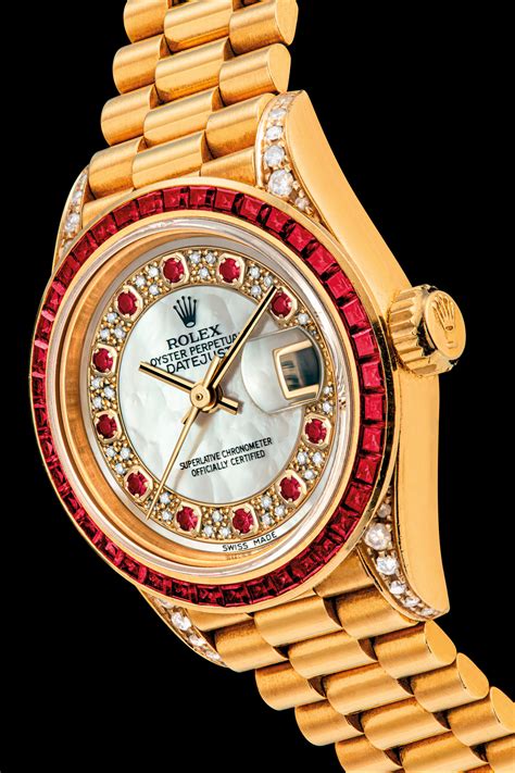 rolex with diamonds and rubies